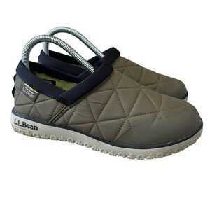 LL Bean Womens Size 8 Green Ultralite Primaloft Slip On Shoes Waterproof Quilted